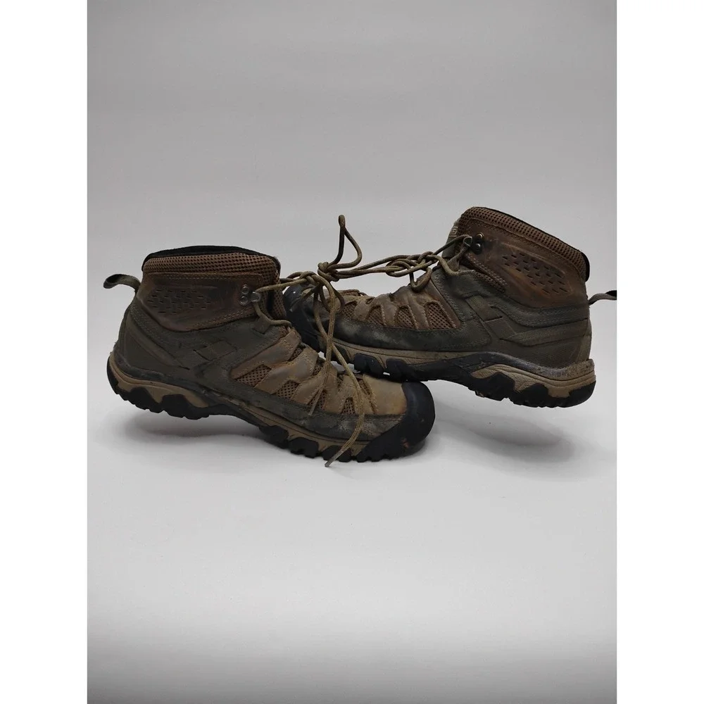 Keen Boots Targhee Vent Mid Brown Hiking High Top Mens Size 11